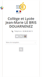 Mobile Screenshot of lycee-jeanmarielebris.fr