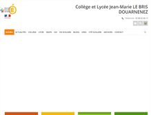 Tablet Screenshot of lycee-jeanmarielebris.fr